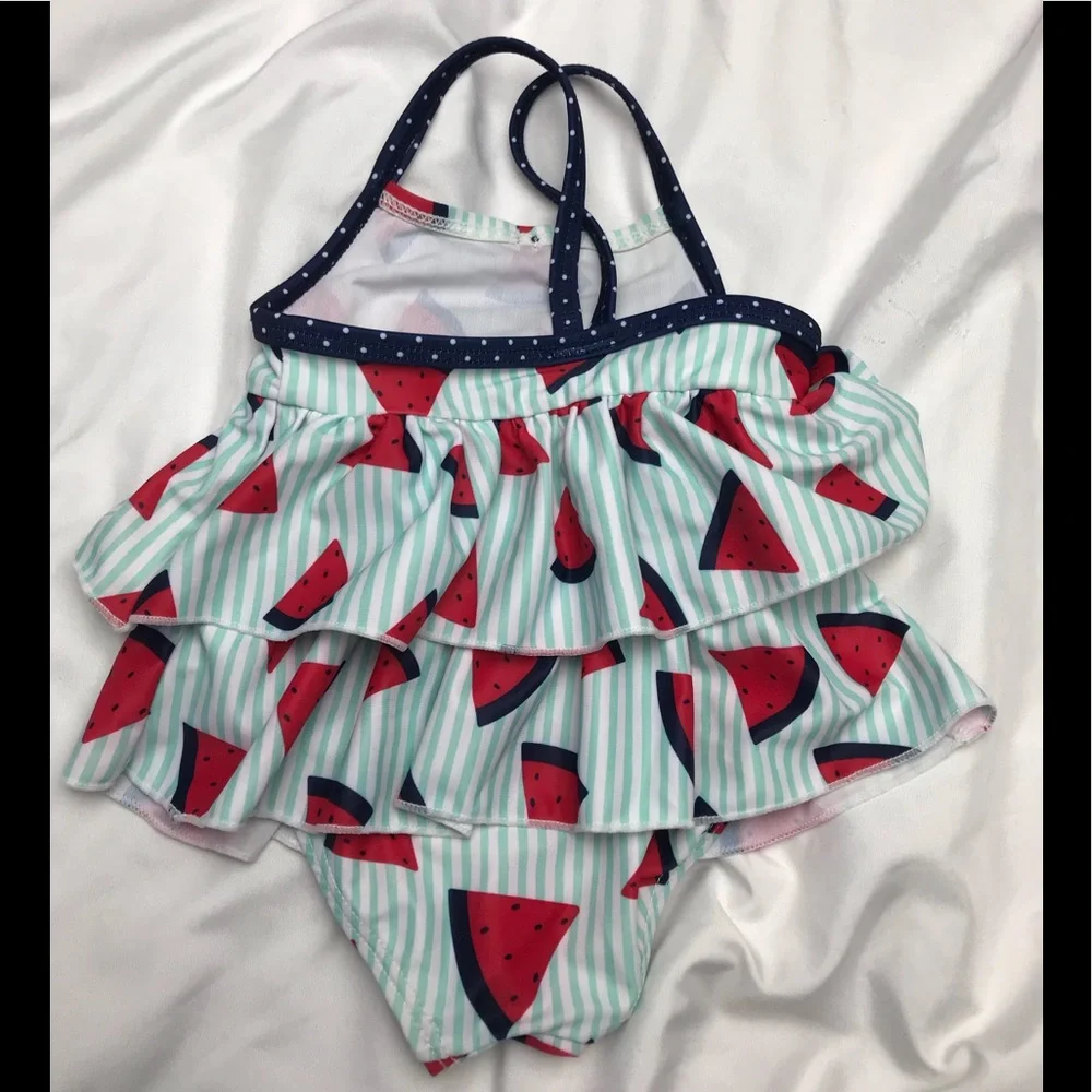 Girls swimsuits 3-6 months flamingos & watermelon